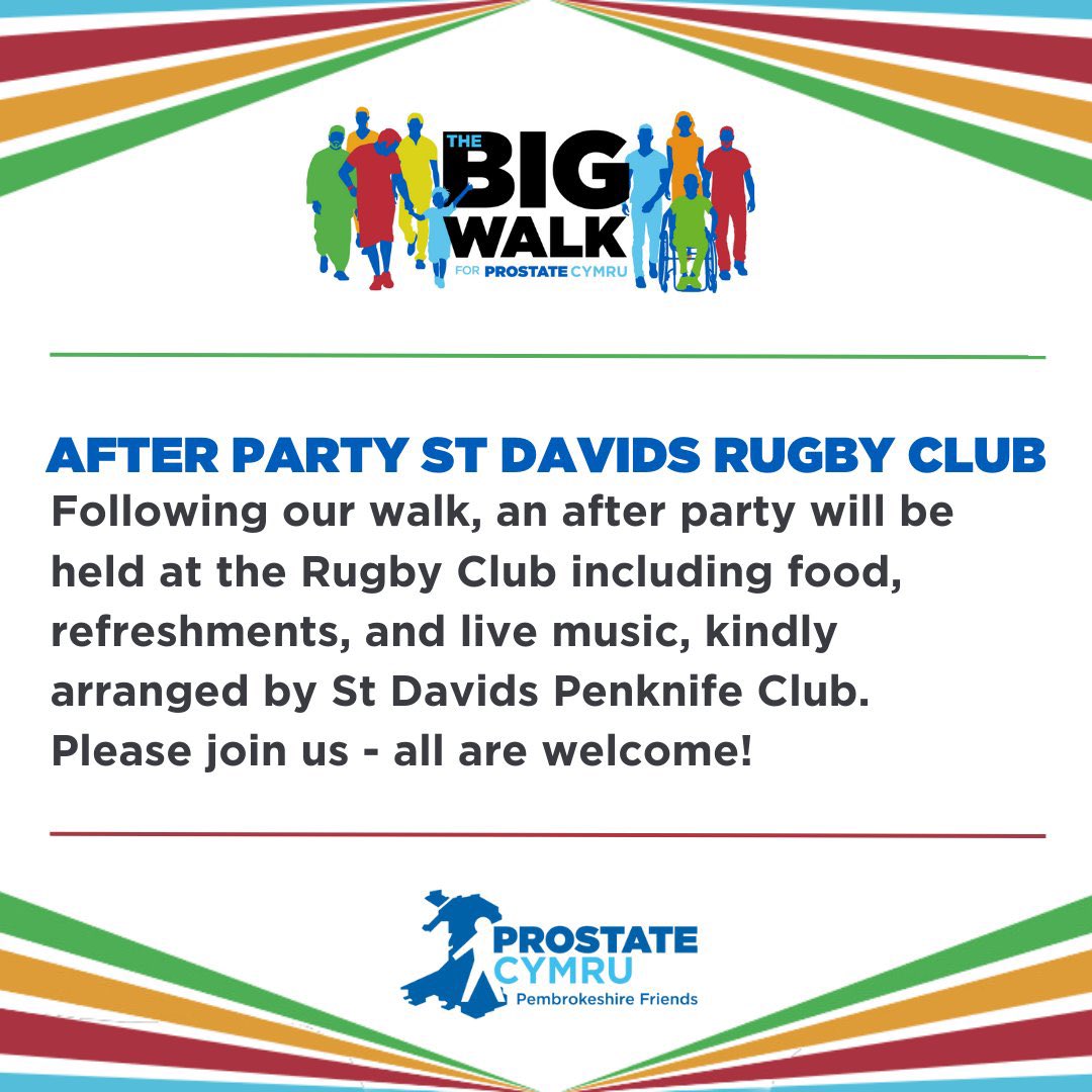 ProstateCymru's tweet photo. 📢Pembrokeshire Big Walk Information!

The 6 miles Solva to St Davids Walk is a walk to be enjoyed by all the family!👨‍👩‍👧‍👦🐾

🗓️9th July
📍Solva Harbour Car Park to St Davids Rugby Club
🍽️Breakfast roll
🎉After party inc. food and entertainment

Sign up:
https://t.co/AhY46XXWCa https://t.co/9EYmUiXPyX