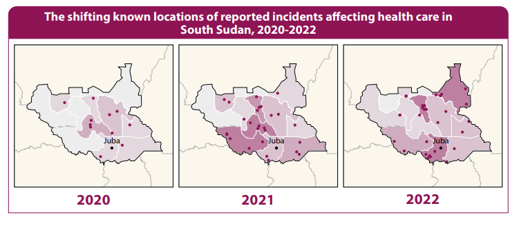 Armed conflict in #SouthSudan is widespread, with intercommunal violence in Central and Eastern Equatoria, Jonglei, and Warrap states affecting health care delivery. Food insecurity also reached the most extreme levels since independence in 2011.