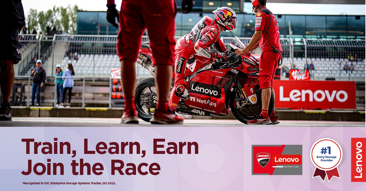 New storage training developed and chosen just for you.

Start at your level and work your way through your personalised training plan. 

Train, Learn and Earn with Lenovo Race to Win! lnv.gy/3oScoro #RacetoWin #LenovoDataChampions #LenovoISGEMEA