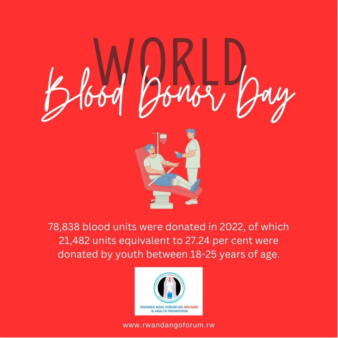 Blood Donors, Everyday Heroes 🩸

Today is World Blood Donor Day to promote awareness on the value of blood donation & celebrate blood donors all over the world.
In 2022;78,838 blood units were donated in🇷🇼; 
Donate Blood, to restore to life and bring hope to those in need. #WBDD