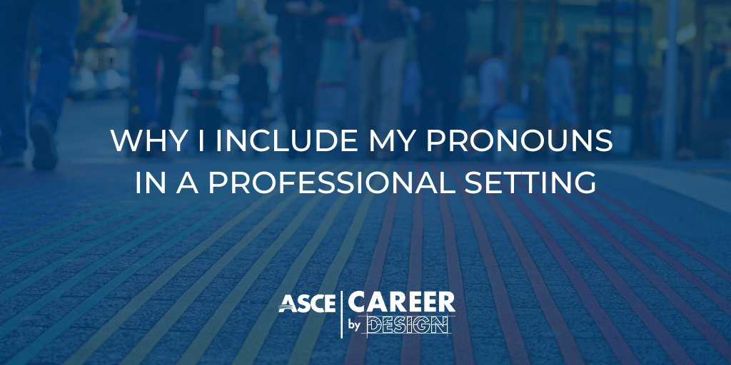ASCETweets's tweet photo. Small actions can be powerful. 

@DanitheEngineer writes about why sharing her personal pronouns promotes respectful civil engineering communication &amp; a safer work environment for everyone: https://t.co/9b6rCzYHQJ. #PrideMonth https://t.co/i10xVNNJbc