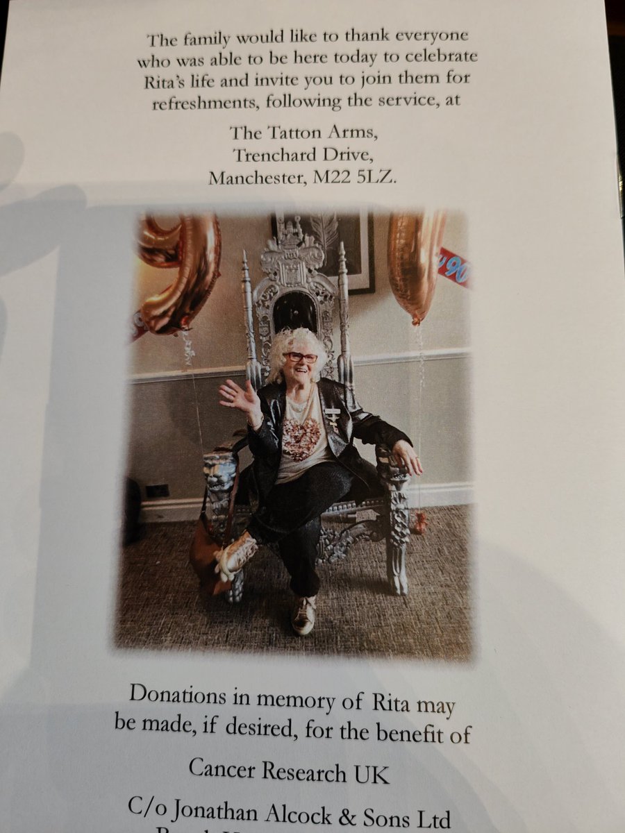 TerrierMcD's tweet photo. Today said farewell to one incredible woman, what an absolute pleasure to have known you &amp; been just a very small part of your amazing life #RipRita https://t.co/If0CpJVSgQ