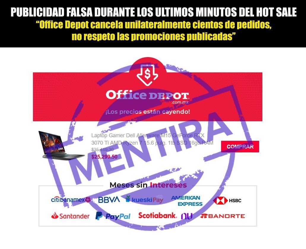 Zacru_'s tweet photo. Tengan cuidado en sus próximas compras en
@OfficeDepotMex
@Profeco
@AtencionProfeco
@SheffieldGto
@LopezObrador_
@XatakaMexico

#OfficeDepotNoCumple
#OfficeDepotTeDaMenos
#PublicidadEngañosa
#MentirasEnSusLlamadasTelefonicas
#MentirasEnSusCorreosElectronicos
#HotSale2023 https://t.co/WqIZ1Jus1P