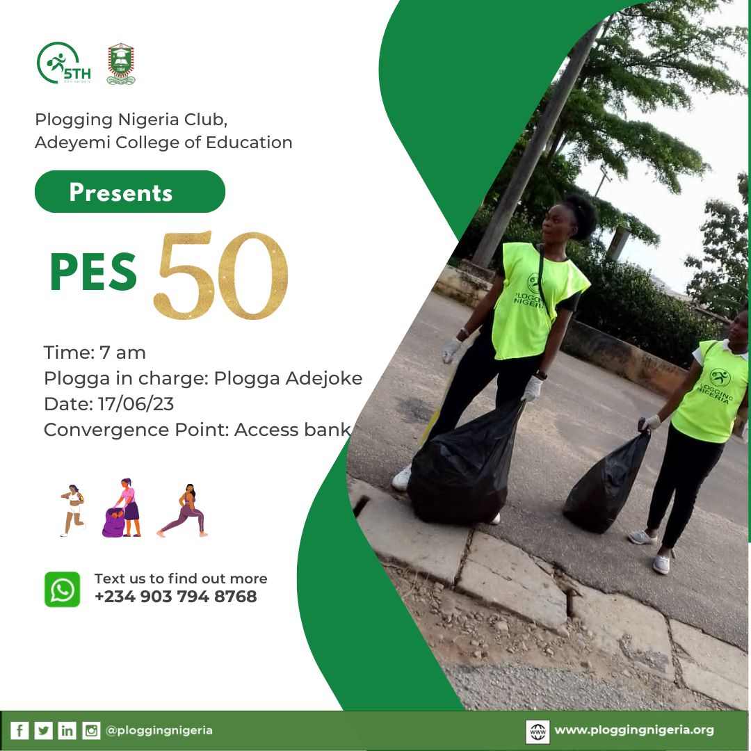AFUEDPloggas's tweet photo. π’ Get ready to make a difference! Join us this Saturday for our 50th Plogging episode! ππββοΈπββοΈ Let's run, clean, and inspire change together. Don't miss out on this special milestone event!
@ploggingnigeria @aceondo #PloggingEpisodes #CommunityImpact #PloggingNigeria https://t.co/CFcAR1B5Tt