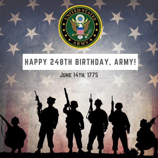 Berny Jacques on X: "Happy 248th birthday to the US Army! Many thanks to all who served and currently serving in this great branch. https://t.co/GbmxZvNQk2" / X