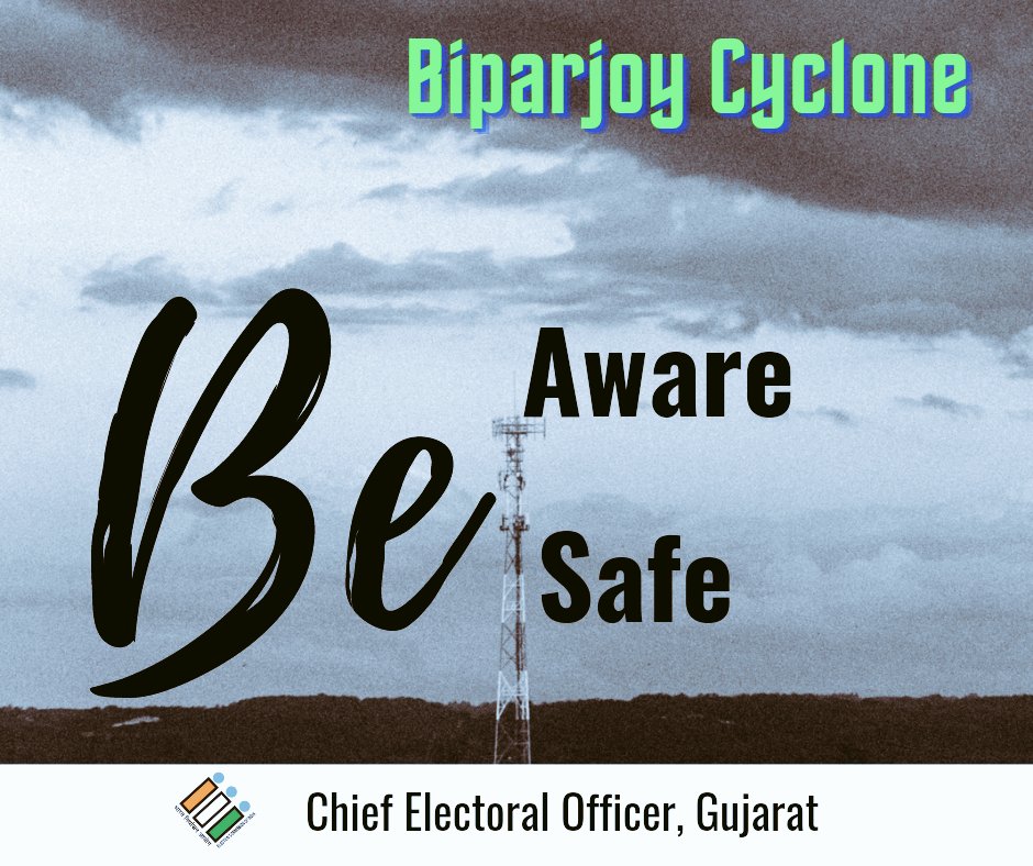 Biparjoy Cyclone - Be aware Be safe

<a href="/ECISVEEP/">Election Commission of India</a> #sveep #CycloneBiparjoyUpdate #CycloneBiporjoy #Gujaratcyclone #Gujarat #GujaratiNews <a href="/CEOGujarat/">Chief Electoral Officer, Gujarat</a> <a href="/AnandElection/">DEO Anand</a> <a href="/AeroBorsad/">Aero Borsad</a> <a href="/eroborsad/">SDM Borsad</a> <a href="/CollectorAnd/">Collector and DM Anand</a> <a href="/sdmborsad/">Deputy Collector & SDM, Borsad</a>