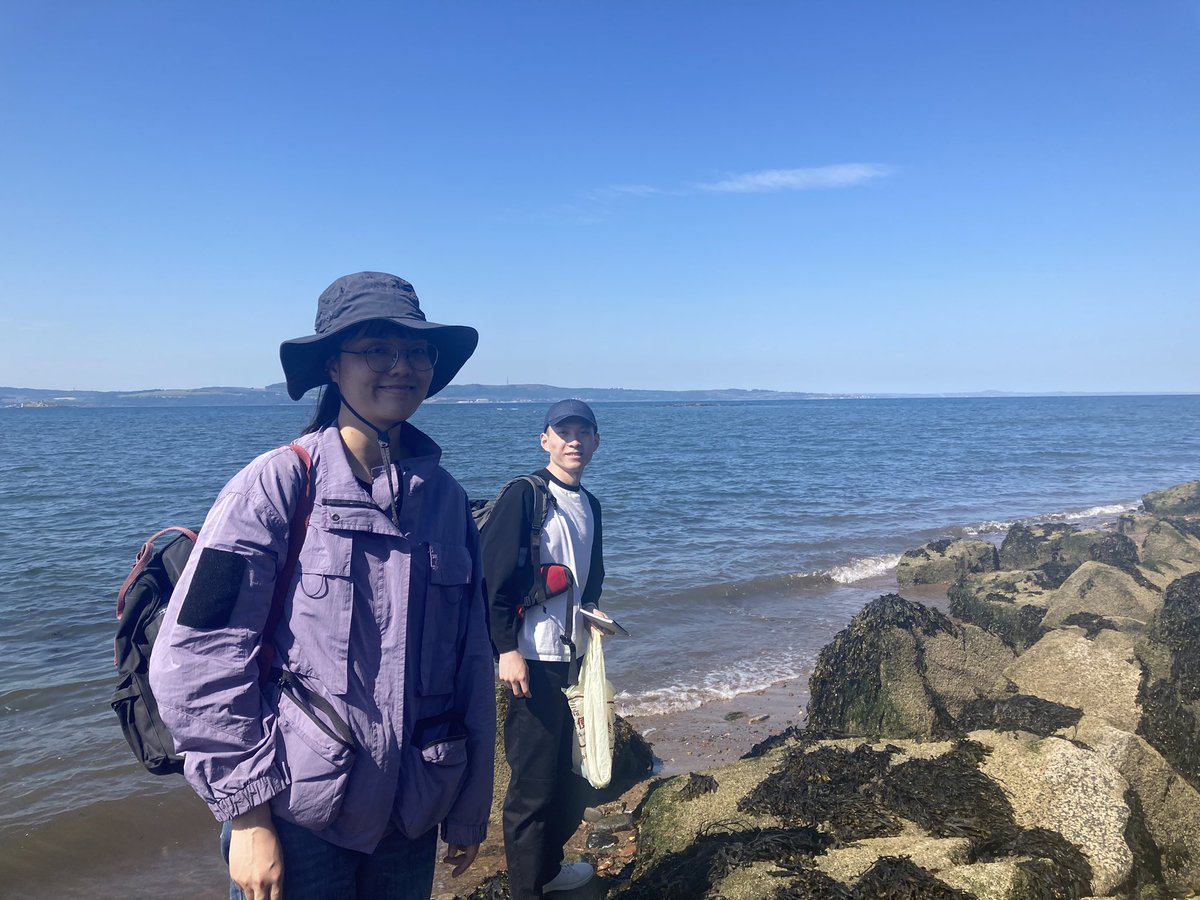 biogeomorph's tweet photo. Amazing 🤩 conditions to survey the #biogeoecotiles in Edinburgh & for MSC student to capture heatwave data to replicate @MACoombes super work on #bioprotection sea breeze is cooling !! Summer daylight makes north facing heatwave effects possible to measure @UofGGES @nature_scot https://t.co/AxFBIK2B3M