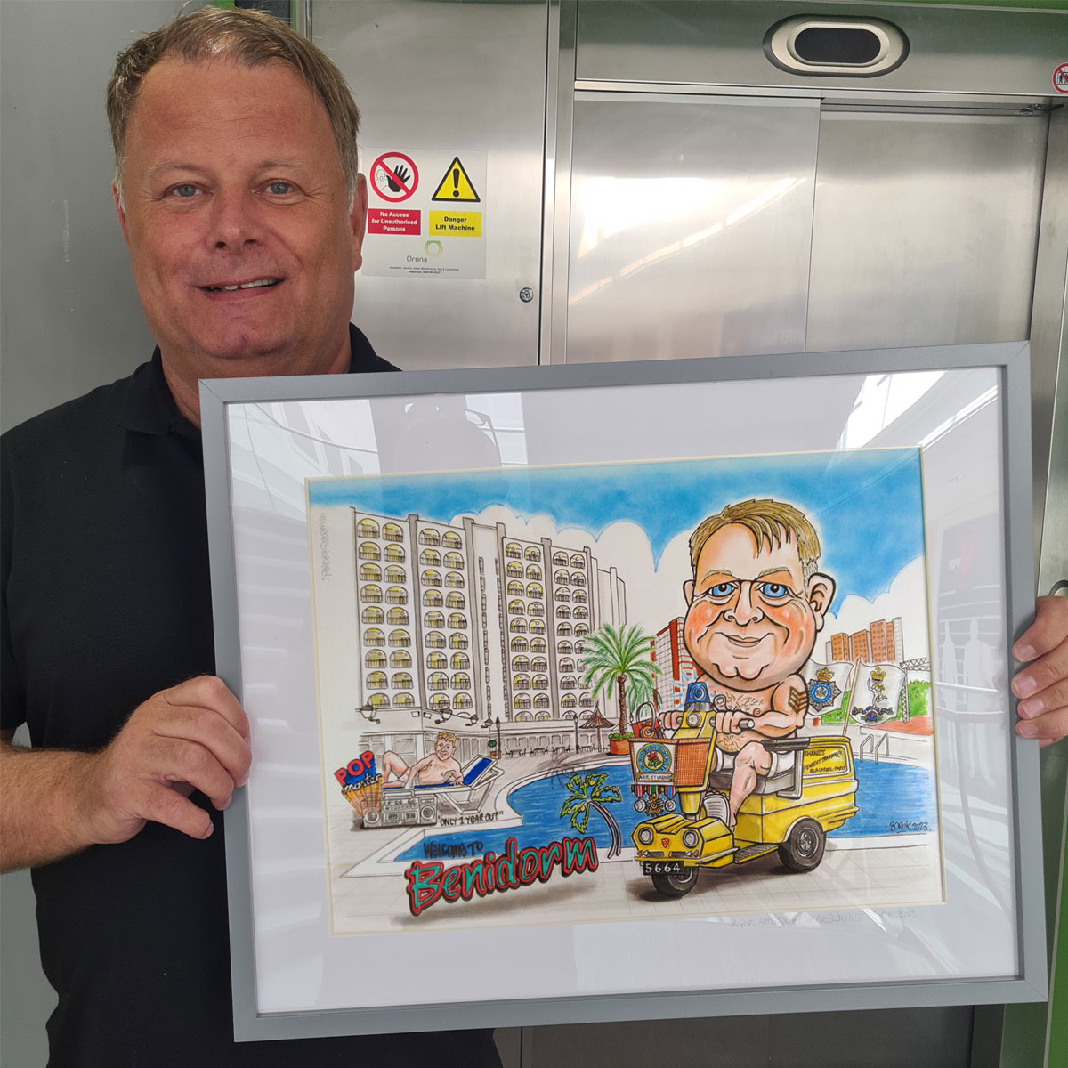 Full #illustration of Tony Shand, ta again to Tony Whaley for the commission.
#onlyfoolsandhorses #benidorm

21 x 17" hand drawn/coloured with #pencils &amp; #markers

#weareblokheds #blokheds
#streetart #graffiti #paintings #caricatures #logos 

weareblokheds.com
#Doncaster