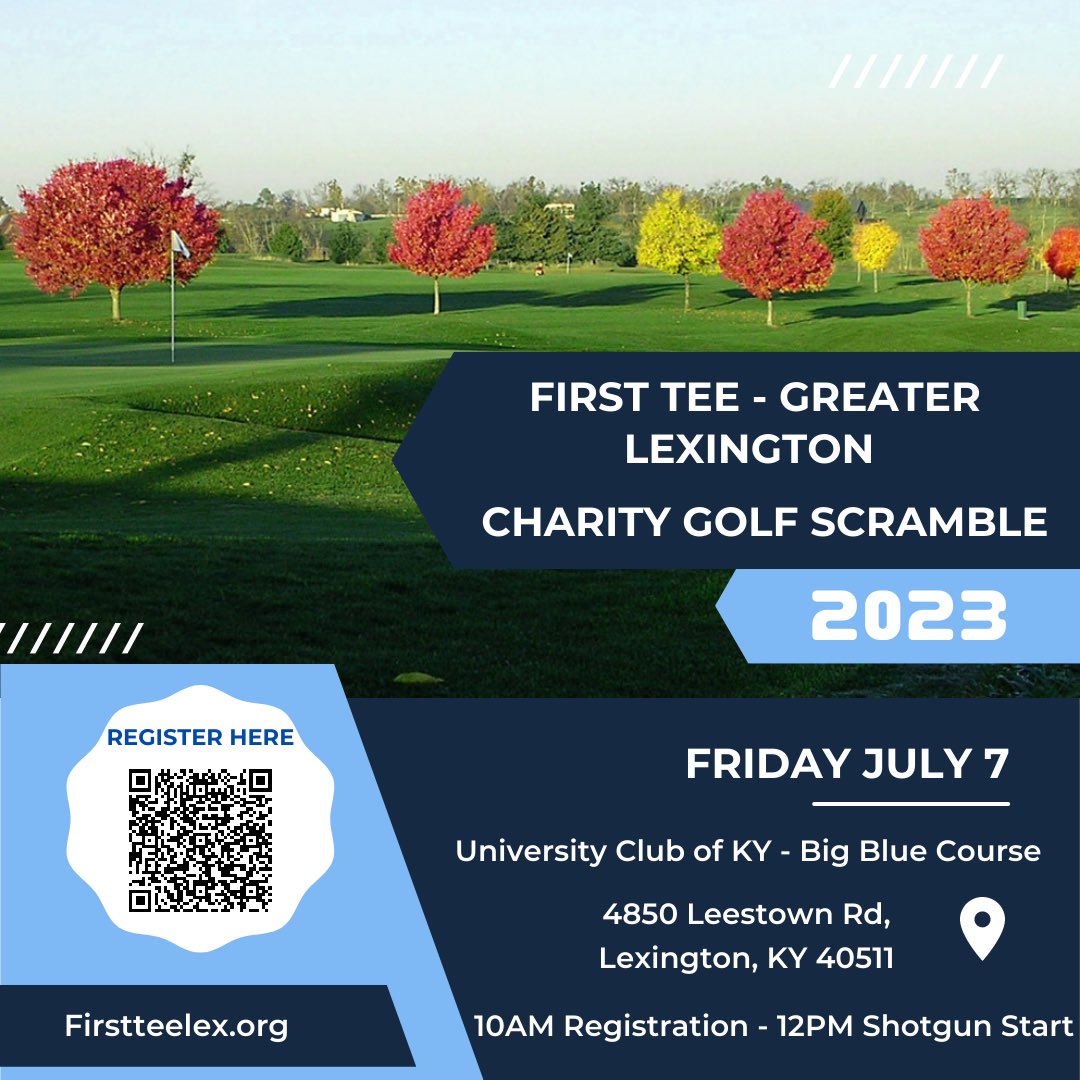 FirstTeeLex's tweet image. Registration is LIVE for the 2nd Annual First Tee Greater Lexington Scramble. 

Register at firstteelex.networkforgood.com/events/55847-2…