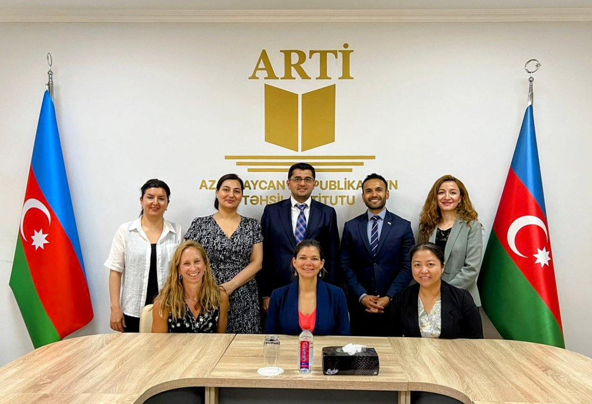 NCStateGTI's tweet photo. Thank you to the @EduInstAZE for hosting us today to discuss how @ncstate can continue to support and advance English language teacher training efforts in Azerbaijan 🇦🇿 https://t.co/fqBJegqL6b