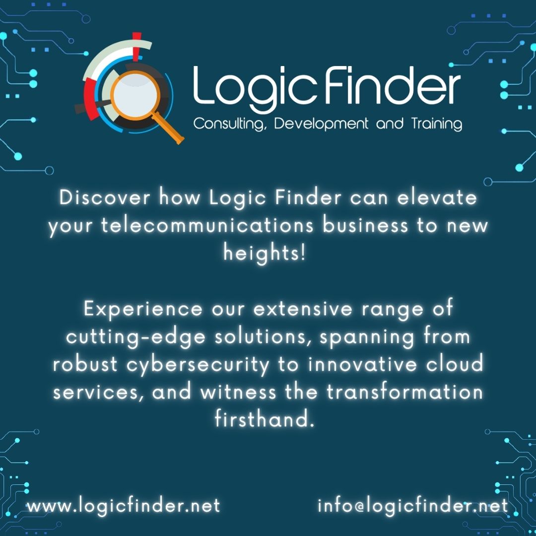 Empower your #telecom #business with Logic Finder's #gamechangers

#software #tech #futuretechnology #AI #cyber #programming #coding #Malware #privacy #DataScience #infosys #digitalart #UnitedStates #Ransomware #Python #Cisco #cybercrime #ransomware #attack #hacking #data