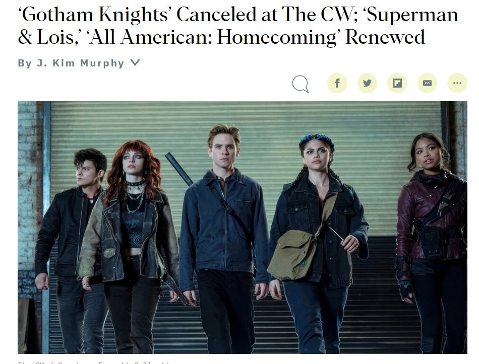 Gotham Knights' Canceled; 'Superman & Lois,' 'All American' Renewed