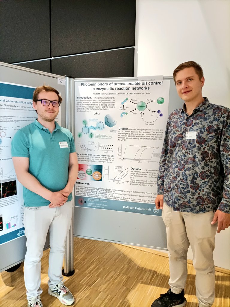 Nikita M Ivanov🟥 (@chemnivanov) on Twitter photo Excited to present our new work with Alex Slivkov on urease photoswitching inhibitors at the Münster Intelligent Matter Symposium! Thanks Stefan Hecht <a href="/SHechtlab/">Stefan Hecht</a>, Rafal Klajn <a href="/rafalklajn/">Rafal Klajn</a> and other speakers for the very inspiring talks!
<a href="/Huckgroup/">Huck Group</a> at #MüSIM Excited to present our new work with Alex Slivkov on urease photoswitching inhibitors at the Münster Intelligent Matter Symposium! Thanks Stefan Hecht <a href="/SHechtlab/">Stefan Hecht</a>, Rafal Klajn <a href="/rafalklajn/">Rafal Klajn</a> and other speakers for the very inspiring talks!
<a href="/Huckgroup/">Huck Group</a> at #MüSIM
