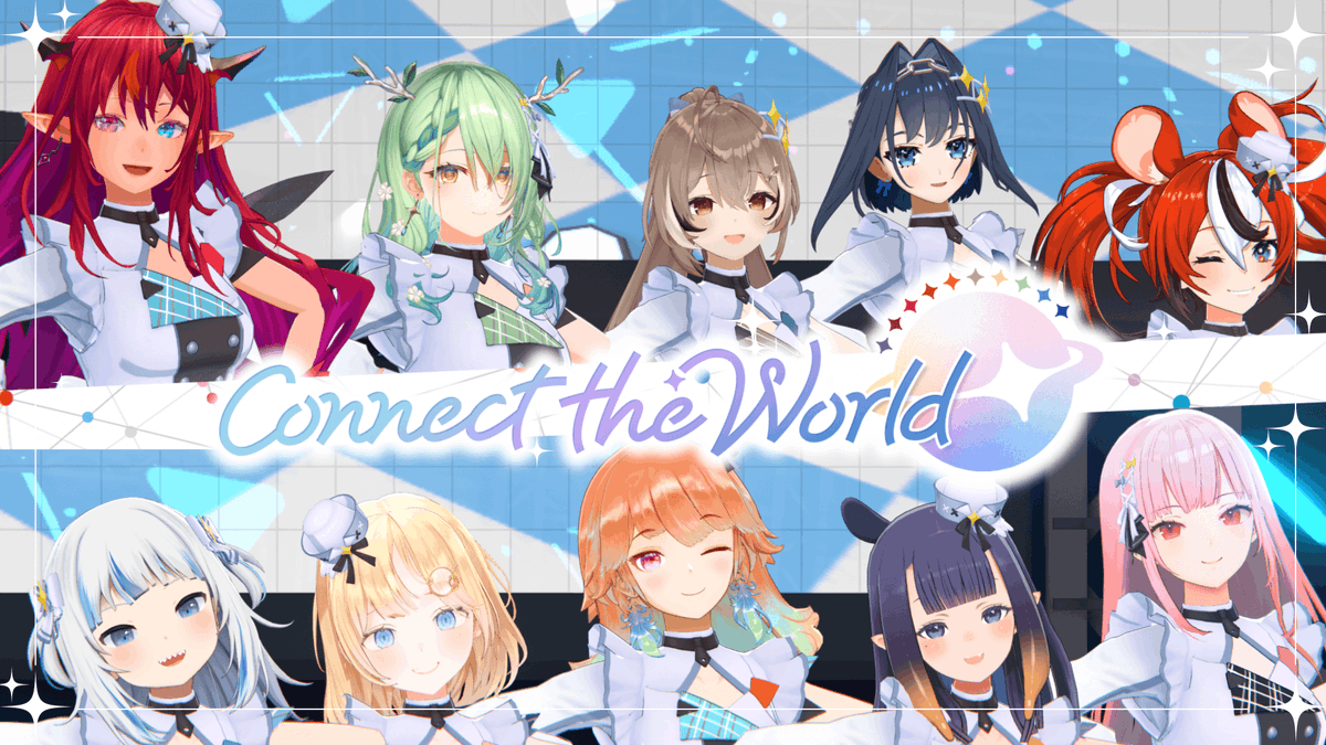 hololive_En's tweet photo. Who could have imagined this?

We will release #hololiveEN's first-ever song featuring all 10 talents "Connect the World" tomorrow!

📅June 15th, 8 PM PDT | 12 PM JST (+1 Day)
🎧https://t.co/NAZRYpRfEV

This is the theme song for #holoENConnect! https://t.co/Shf656ZFHk