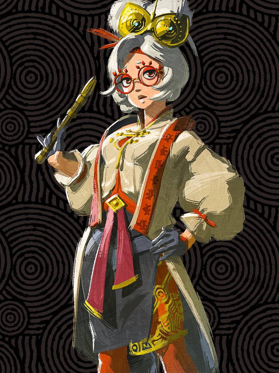 NintendoAmerica's tweet photo. An authority on ancient technology, Purah is the head honcho of Lookout Landing. In addition to investigating the outbreaks of gloom across Hyrule, she also supports Link’s efforts to track down Princess Zelda. #TearsOfTheKingdom https://t.co/MFVhm6f1Qv