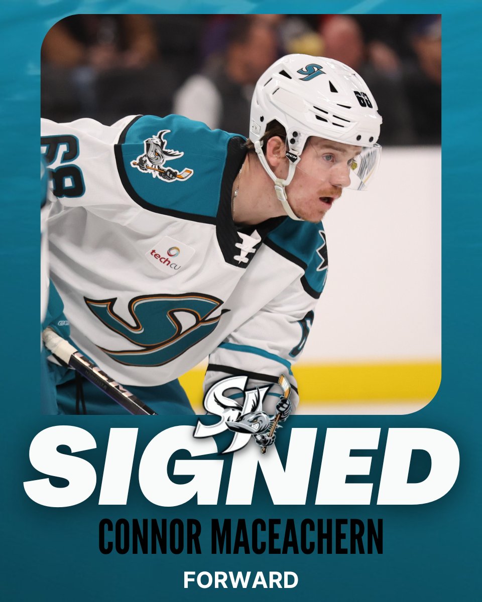 SIGNED:
KECKKKKKKKS!

The #SJBarracuda and general manager Joe Will announced today that the team has signed forward Connor MacEachern to an AHL contract for the 2023-24 season 🪸

See you soon, <a href="/CMacEachern_/">Connor MacEachern</a> 😎

READ MORE:
sjbarracuda.com/news/detail/sa…