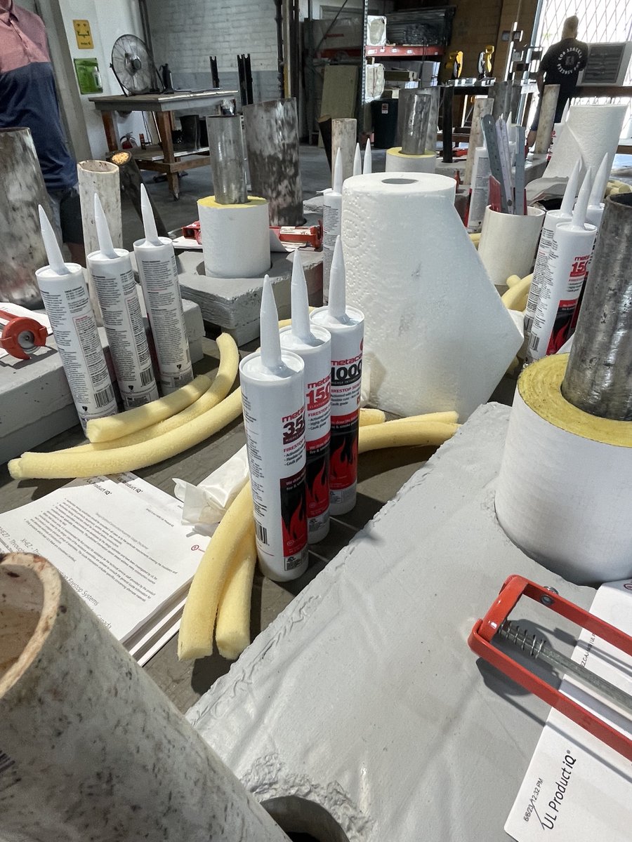 BalcoUSA's tweet image. Day 2 of Metacaulk Firestop Training:
Witnessed a burn and hose stream test, shot and sprayed material, and learned the extent of #firestop solutions!
#metacaulk