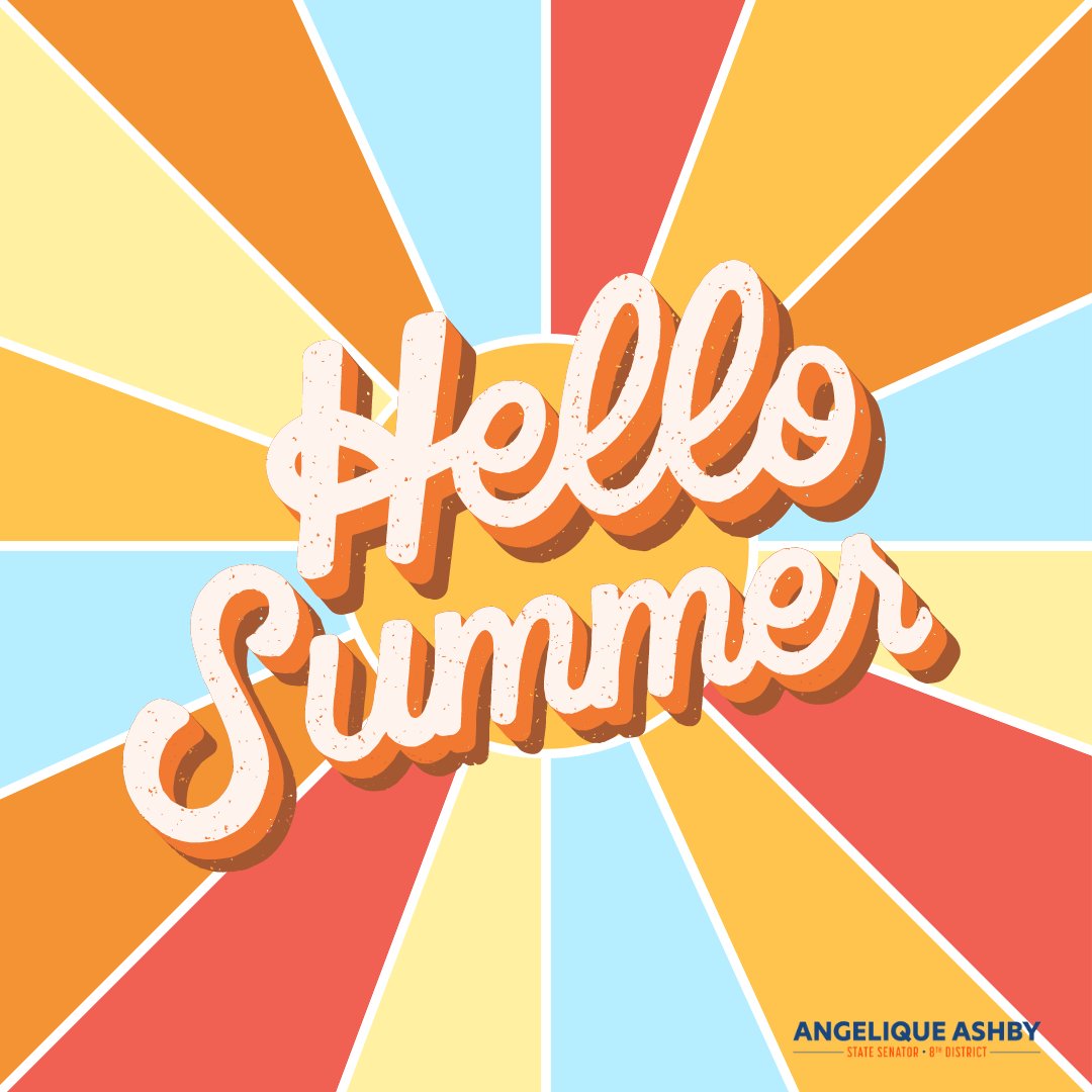 SenatorAshby's tweet photo. Happy First Day of Summer! 

From summer camps to summer concerts in the park,  there are so many fun (and free!) ways to enjoy summer  in #SD8.  ☀️🌊🎶

Keep an eye on #TeamAshby as we highlight some of our faves! #caleg @CityofElkGrove @TheCityofSac #Elverta #RioLinda #Natomas https://t.co/5lmWhmB7CW