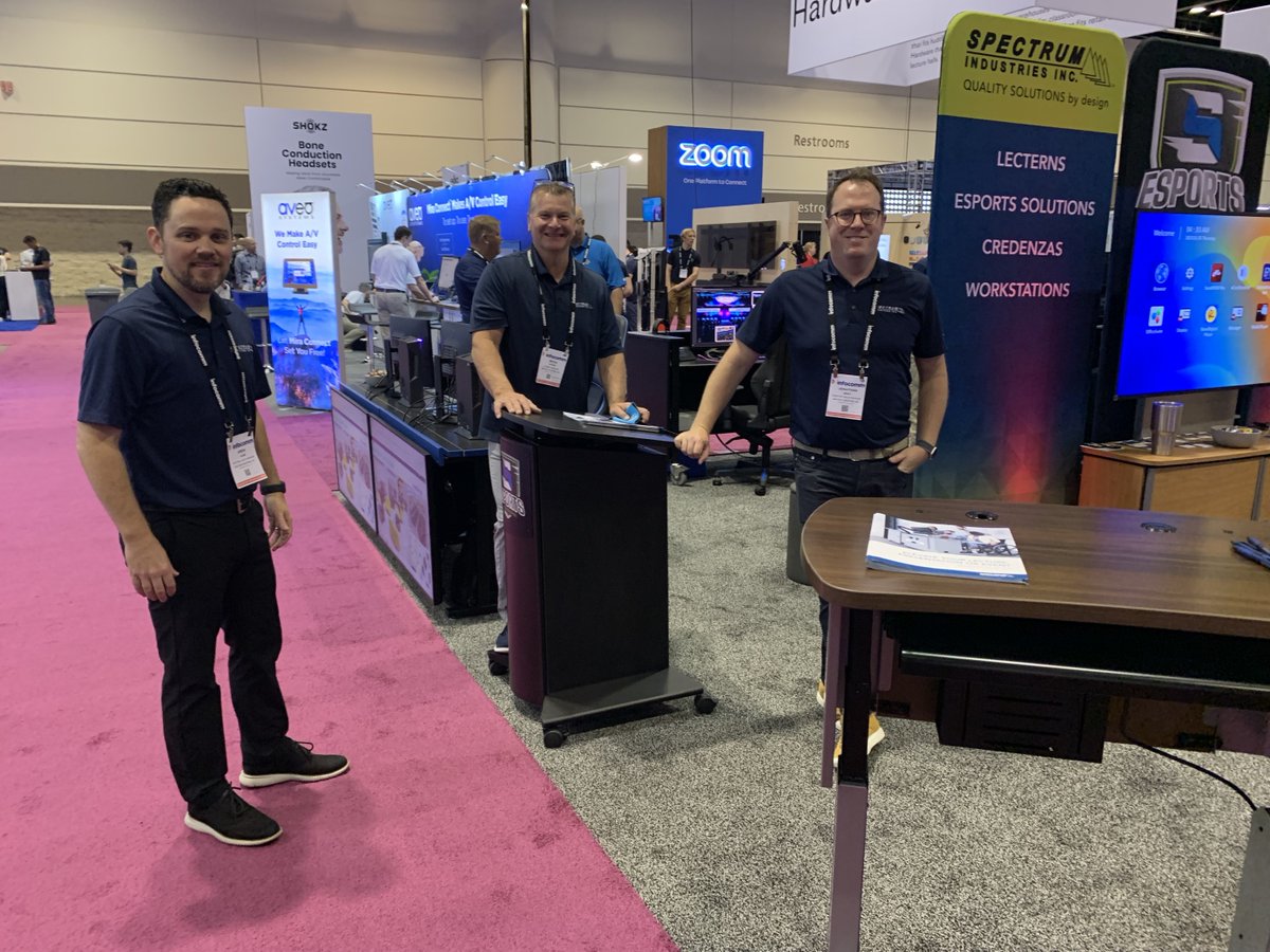 spectrumind's tweet image. We are at #InfoComm2023! Join us at booth #2975 to witness the perfect blend of style and functionality. #SpectrumFurniture #FurnitureSolutions #Esports