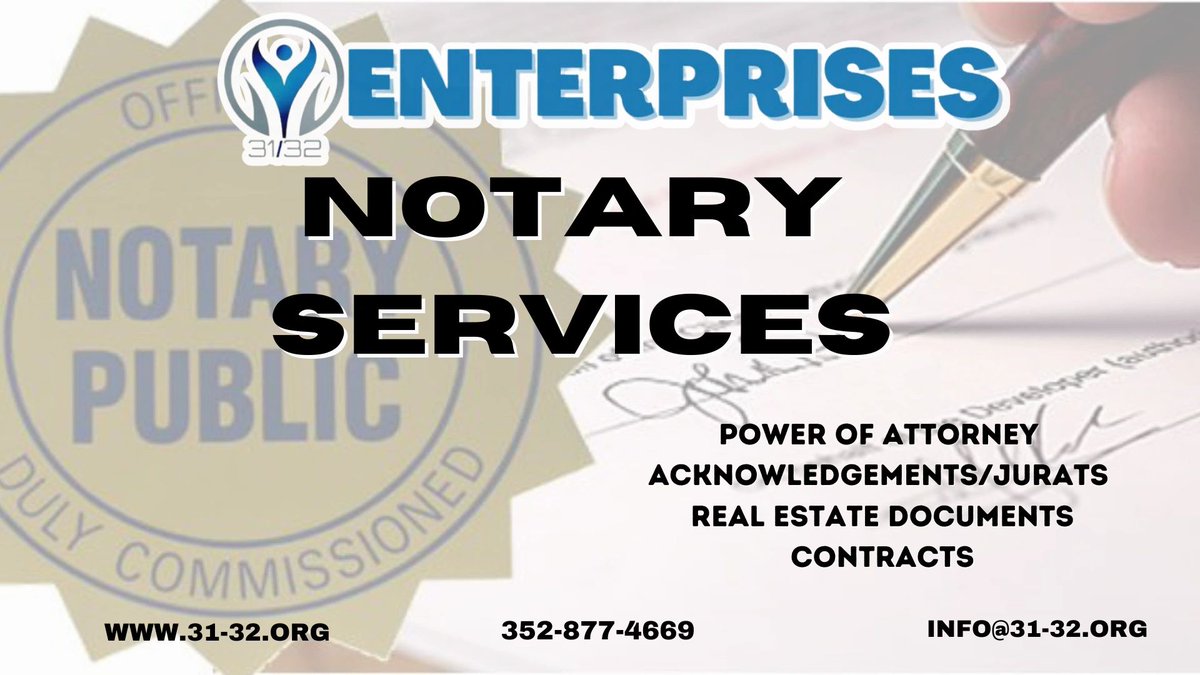 3132Enterprises's tweet photo. Looking for #Notary Services? Look no further! #MoreThanJustAnotary #Professional #Virtual #Bonded #Weddings #NotarialActs #Commissioned #VirtualAppointmentsAvailable #StaySafe #StayHome
https://t.co/dLGRiocCus https://t.co/6NRjNtyvge
