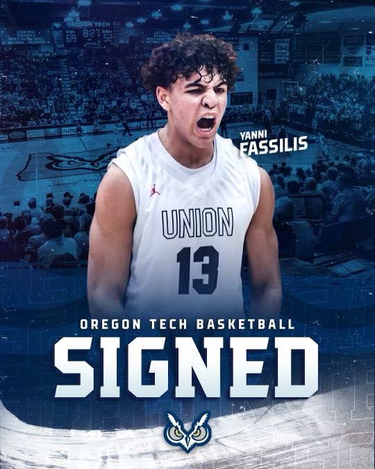 Oregon Tech Basketball 🏀 (@oitmbb) on Twitter photo We’d like to welcome <a href="/yanni_fassilis/">Yanni Fassilis</a> as our next signing of the offseason!
Fassilis is a 6’4 wing who averaged 25 PPG in his senior year Union HS out of Camas, WA.
Yanni was named the Columbian Region Player of the Year and will join us this Fall!
#GoOwls🦉 We’d like to welcome <a href="/yanni_fassilis/">Yanni Fassilis</a> as our next signing of the offseason!
Fassilis is a 6’4 wing who averaged 25 PPG in his senior year Union HS out of Camas, WA.
Yanni was named the Columbian Region Player of the Year and will join us this Fall!
#GoOwls🦉