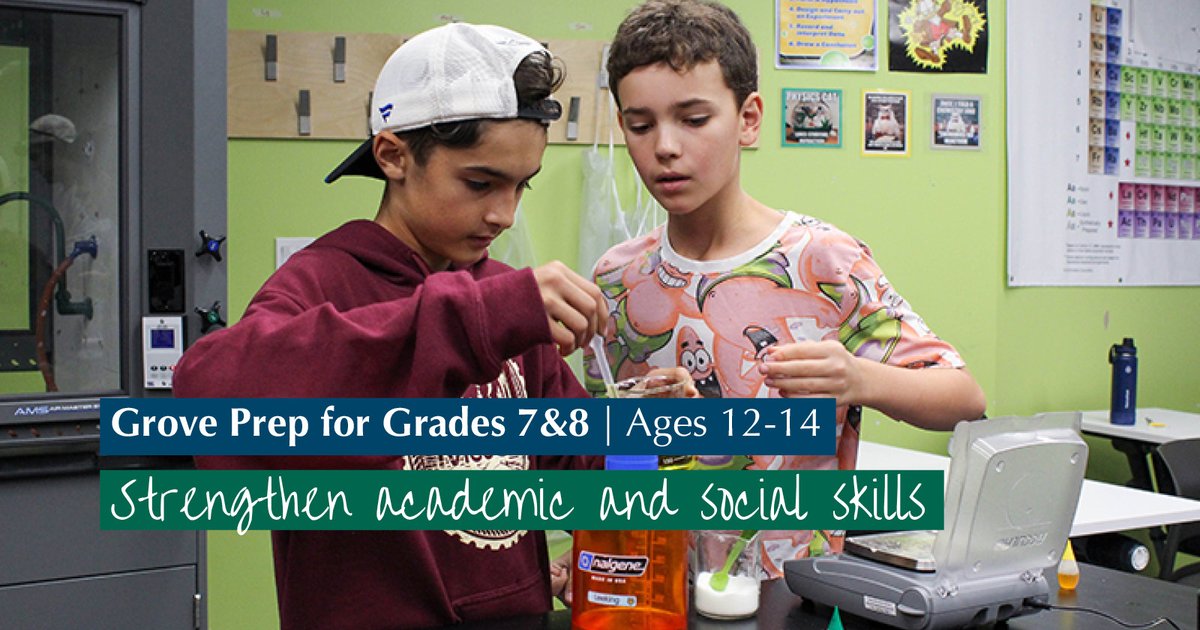 Grove Prep for Grades 7 & 8 is a summer program designed to help students start the academic year on the right foot. This five-day program combines academic preparation with outdoor recreational activities for a well-rounded summer experience. Learn more: ow.ly/tGKw50MMkSw