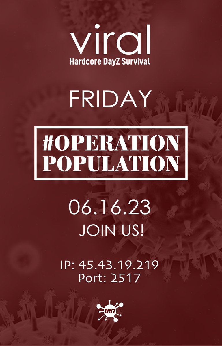 WILDLANDZ_'s tweet image. Mark your calendar, this Friday #OperationPopulation, our weekly push to put 20 players on the server returns. If you haven&apos;t tried Viral or if you&apos;ve been waiting for players - Friday is your day. Come join in the mischief! #SupportSmallServers #PlayViral
discord.gg/R7smZtVQZz