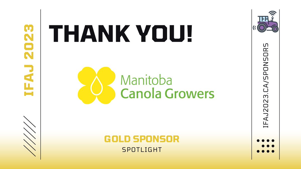 IFAJ2023's tweet photo. Thanks to Manitoba @CanolaGrowers for being one of the #IFAJ23 gold sponsors which enables @CdnFarmWriters to host worldwide #agmedia in AB. 

#AgComms #AgCommunicators https://t.co/xKF0e6yl1c