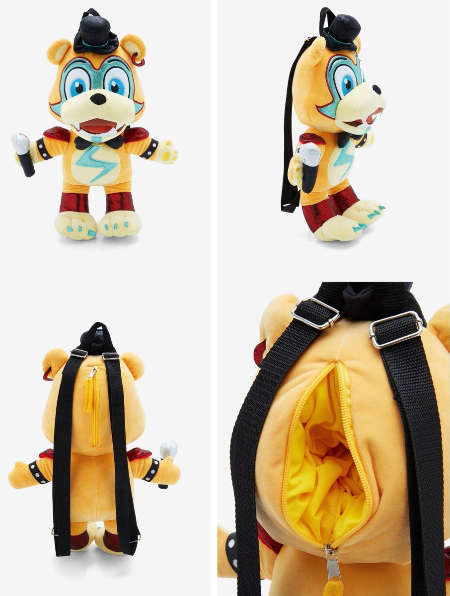 Hot Topic has released a brand new Glamrock Freddy Plush Backpack inspired by his plushie appearance as seen in the game!

'Pack all of your survival essentials into this plush backpack inspired by Five Nights at Freddy's: Security Breach. Comes with a zipper compartment at the…