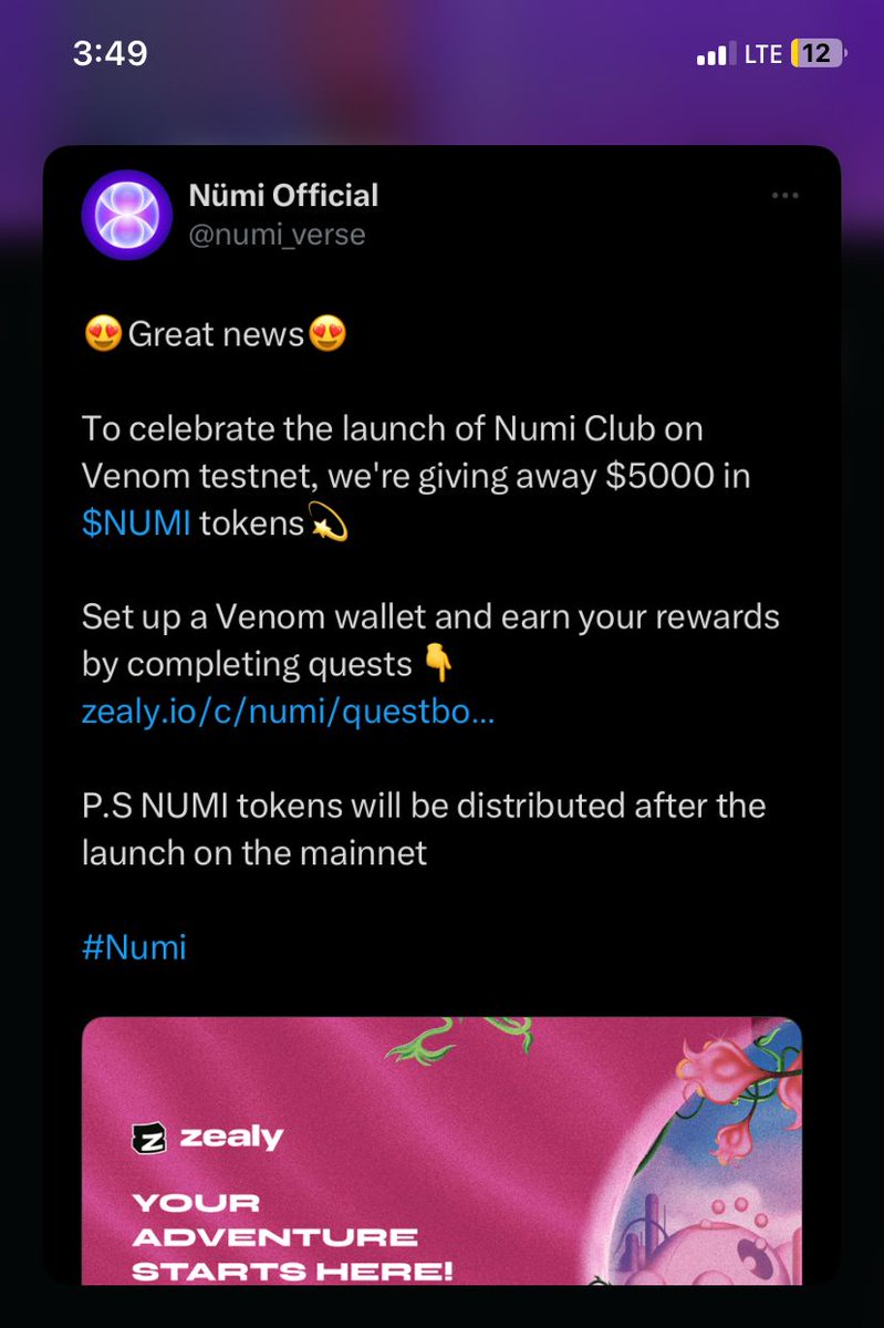 Steph_Kendric's tweet image. Not heard about Numi?? 👇👇

zealy.io/c/numi/invite/…

#NumiverseTestnet  #VenomTestnet