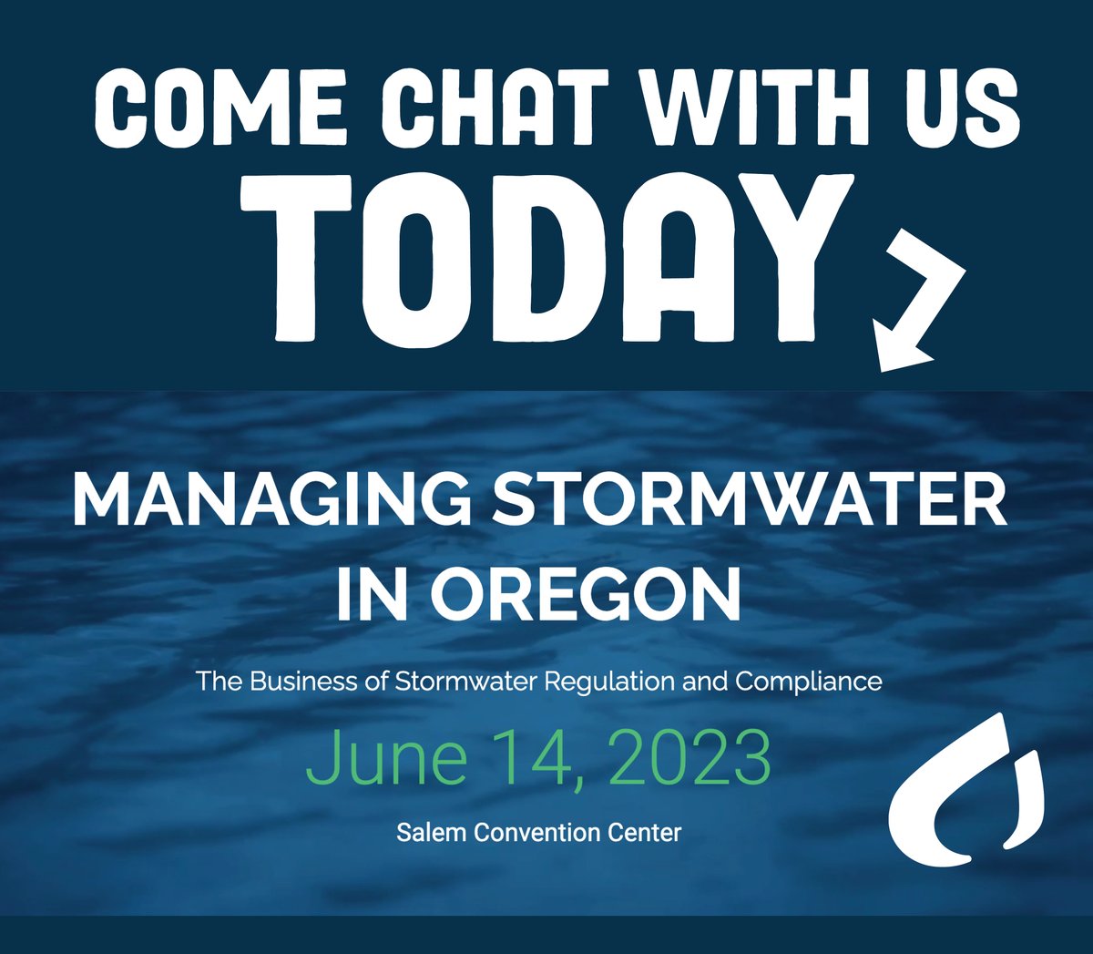 Who's in Salem today? Come see us at the <a href="/nebcorg/">nebcorg</a> Managing Stormwater in OR conference! Project Manager Cameron Colvin and Project Scientist Megan Charbonneau are on site attending sessions, moderating, and holding down the booth. Chat with us about your water treatment needs!