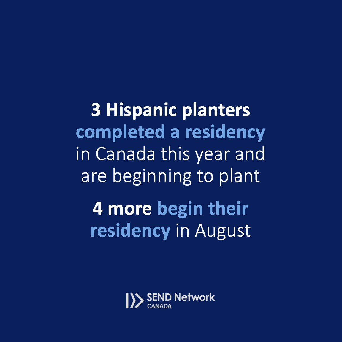 SendNetworkCA's tweet photo. 3 Hispanic church planters completed their residency in Canada this year and are now active in planting. And 4 more begin their residency in August. ¡Gloria a Dios!

#SendNetworkCanada #sendnetworkespanol @CNBCca https://t.co/sEP44s6jzY
