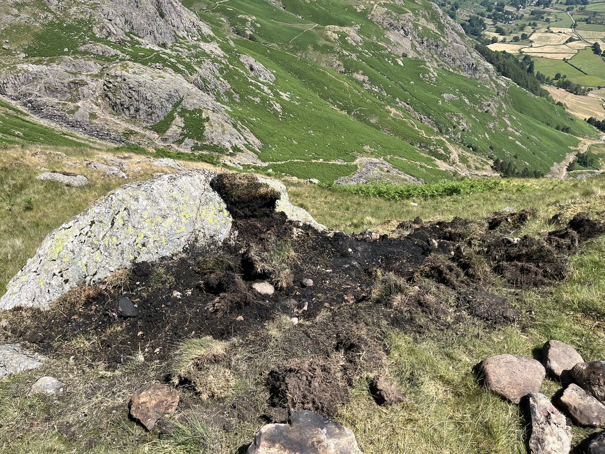 Today our crew was alerted to a fire in the open in the Stickle Tarn area. They quickly requested assistance from wildfire crews based at Ambleside. We were able to locate the fire &amp; with backup of arriving wildfire crews were able to prevent spread onto the wider fell #wildfires