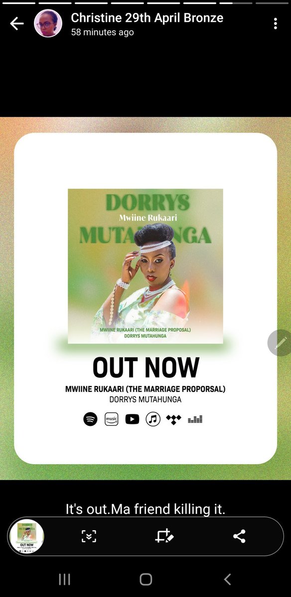 Dorrysmutahunga's tweet photo. This beautiful  folkpop video will be premiering on YouTube https://t.co/rLFOqAS8Xc in a few hours. PRECICELY in three hours. Miss not 
#IamDorrysmyMusicmyHeritage https://t.co/WiRuOfMahp