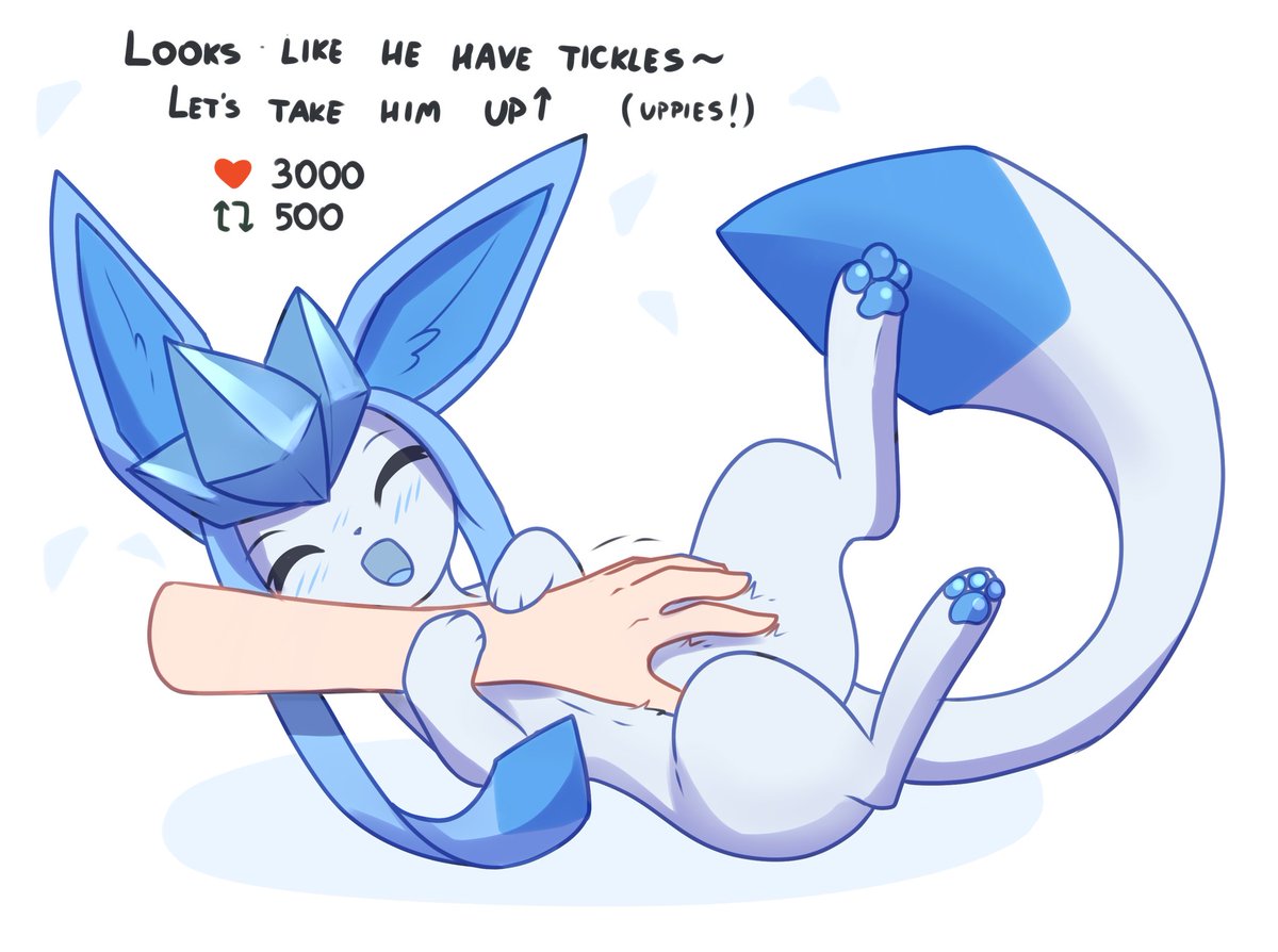 CheeFurra's tweet image. This Glaceon could have tickles on belly 😁 Now time to take him up, if he would want to escape from more affection from us~