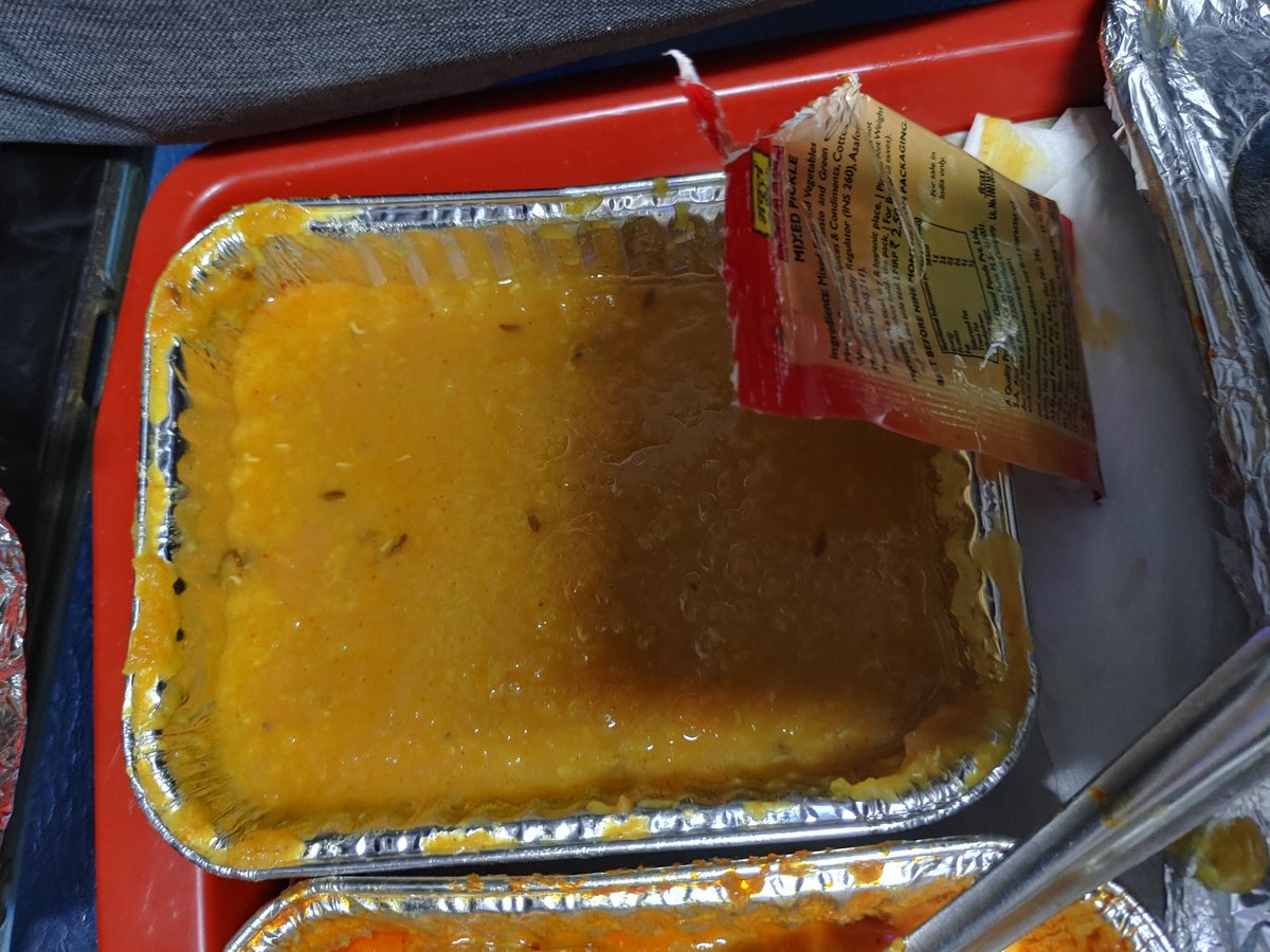 amitkrsingh1909's tweet image. Bst train of India-
Tejas Rajdhani, &amp;amp; U gt sch pathetic food.@IRCTCofficial 
Plz improv ur quality. मूंग की मिली हुई दाल वो भी पानी, रोटियां कच्ची, शाम के नाश्ते से सूप गायब
We knw @AshwiniVaishnaw Sir vry wll, he cn nt compromis wth quality.
 @RailMinIndia
