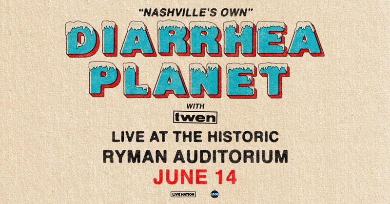 It all happens tonight at the mother church. WNXP Presents reunited Nashville shredders @DiarrheaPlanet with @TWEN_band at @theRyman.⛪️ Get tickets while you still can ➡️ axs.com/events/478054/…