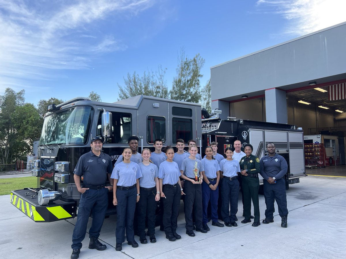 browardsheriff's tweet image. BSO’s Fire Rescue Explorers ranked third in the 21st Annual Fire Explorer Competition. The explorer competition is a multi-scenario competition that challenges the student’s abilities for a career in firefighting and rescue.

#firerescue #explorers #fireexplorers #TeamBSO