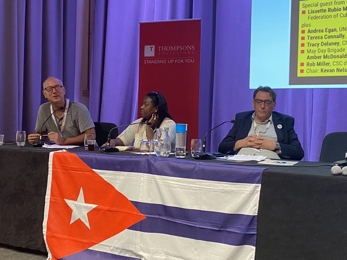 Our number one campaigning priority this year is to get Cuba off the ‘state sponsor of terrorism’ list which stops countries trading with Cuba. Imagine what Cuba could achieve without the blockade says Rob Miller CSC director #undc23