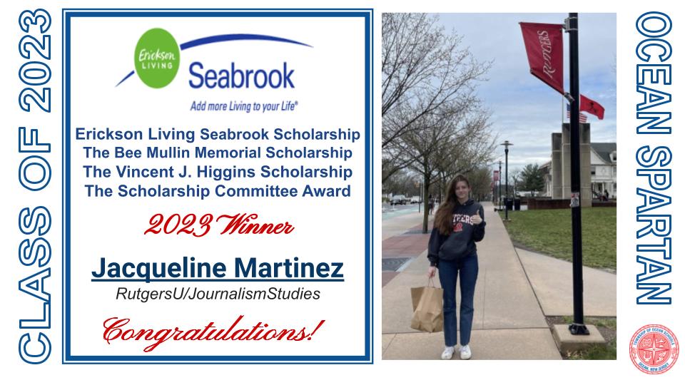 OTHS_Counselors (@oths_counselors) on Twitter photo Seabrook Senior Living by Erickson is proud to announce Jacqueline Martinez as the 2023 recipient of four major scholarships! Congratulations to Jacqueline! #RutgersU/JournalismStudies #SpartanLegacy
<a href="/A_DePasquale48/">Ocean Guidance</a> <a href="/MrsDKaszuba/">D Kaszuba</a> <a href="/Nmauroedu/">Nicole Mauro</a> Seabrook Senior Living by Erickson is proud to announce Jacqueline Martinez as the 2023 recipient of four major scholarships! Congratulations to Jacqueline! #RutgersU/JournalismStudies #SpartanLegacy
<a href="/A_DePasquale48/">Ocean Guidance</a> <a href="/MrsDKaszuba/">D Kaszuba</a> <a href="/Nmauroedu/">Nicole Mauro</a>