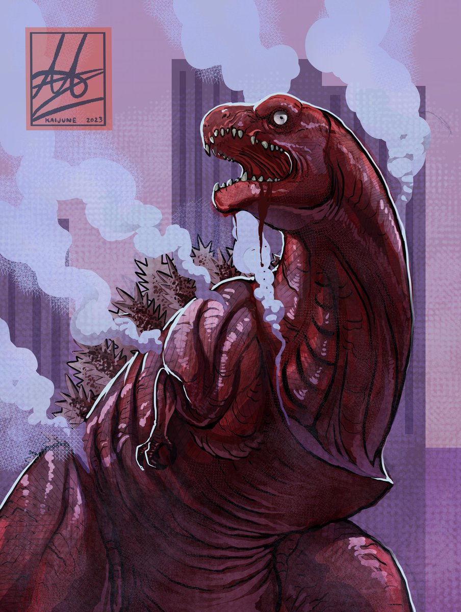 Decided to play around with a bit of textures for todays KaiJune post. It’s our good lad from Shinagawa! #kaijune