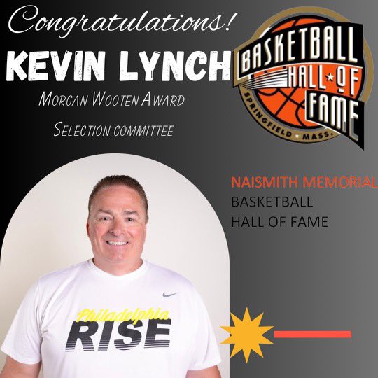 Congratulations to our Founder Kevin Lynch @klhoops for being named to the Naismith Memorial @Hoophall selection committee for the Morgan Wootten Award for Lifetime Achievement in Coaching High School Basketball. @NE2KHoops