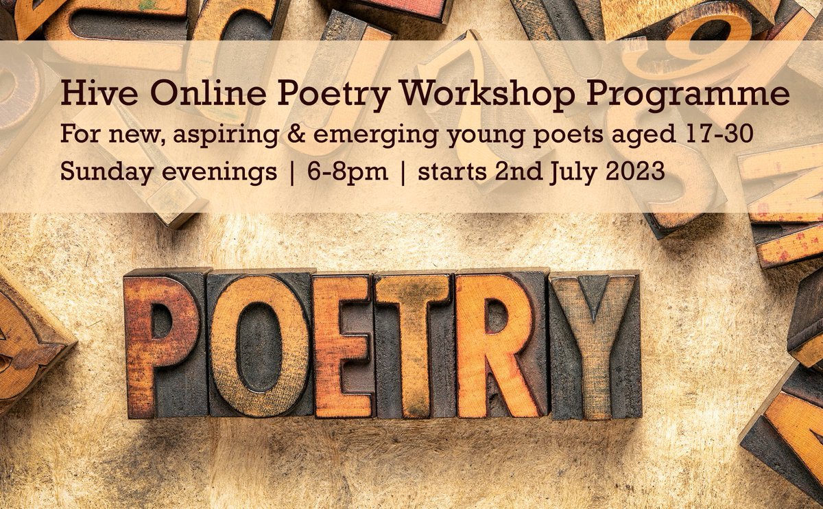 17-30? Hive Online Poetry Summer School - a set of inspiring online poetry workshops for new or emerging young poets to develop or refresh your poetry writing skills. DL: 18 June, pls RT😊✍️hivesouthyorkshire.com/hive-poetry-pr… @HuddersfieldSU @hudlib @ArtsMindsLeeds @HelenMort @Sheffunistaff