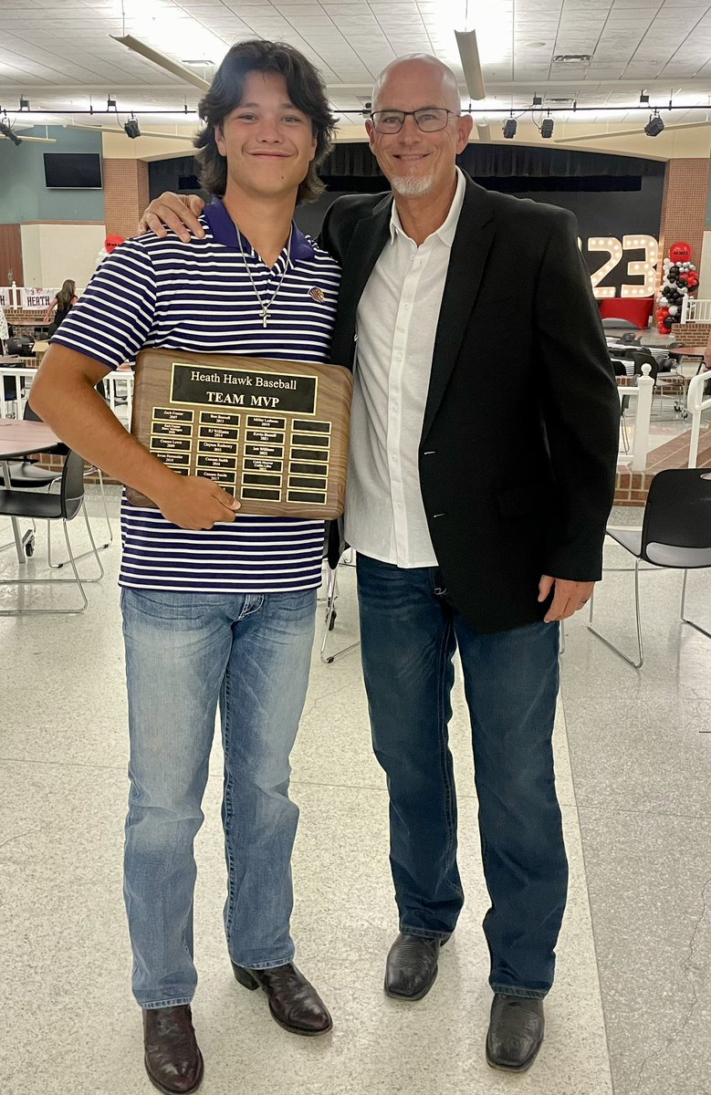 Our 2023 Heath Hawk Baseball CLUTCH HITTER recipient @liles_collin Congratulations!