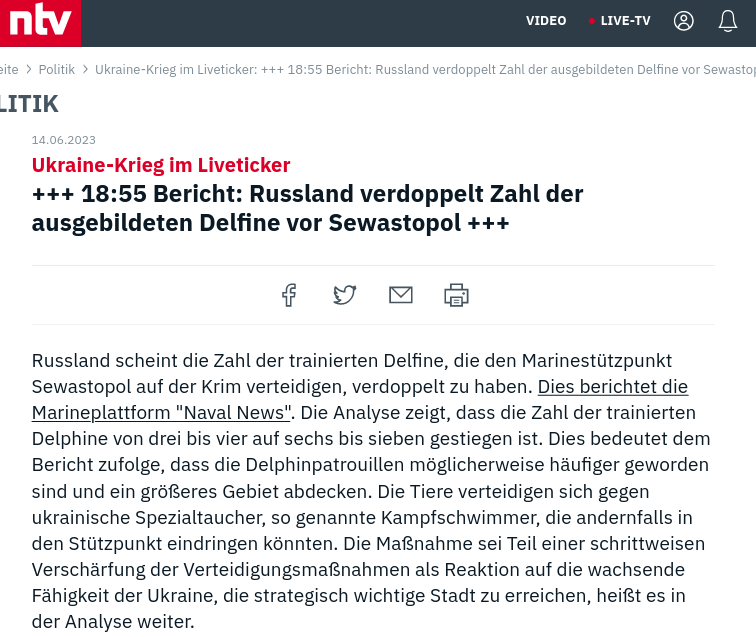LGcommaI's tweet photo. "Die Analyse zeigt, dass die Zahl der trainierten Delphine von drei bis vier auf sechs bis sieben gestiegen ist." #NTV 2023-06-14
#FalsePrecision (?; the numbers given are so small that I doubt they are much larger than the margin of error in such observations) https://t.co/mylW7rcBrG