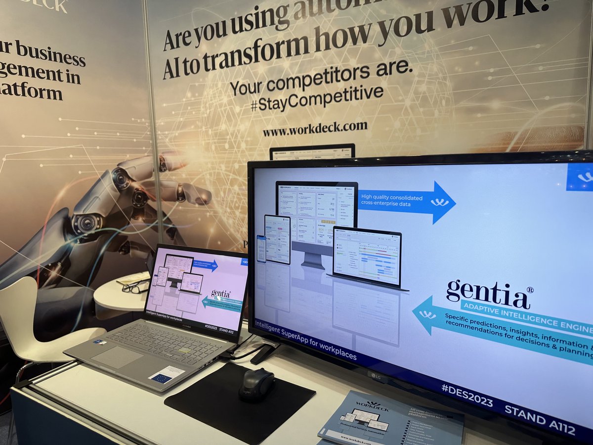 WorkDeckPSA's tweet image. On Day 2 of @DES_show we have been talking with companies about how #AdaptiveAI can help them to navigate towards #success in dynamic and complex #projects .

#projecteconomy #DES2023 #digital #AI