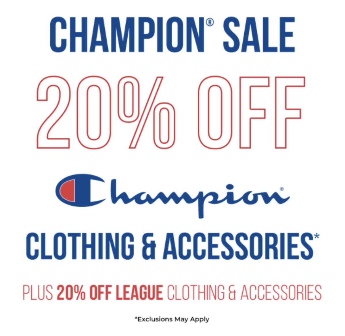 ‼️Fri June 16-Wed June 21 ‼️Stop by the FSU Bookstore to get 20% off Champion and League!