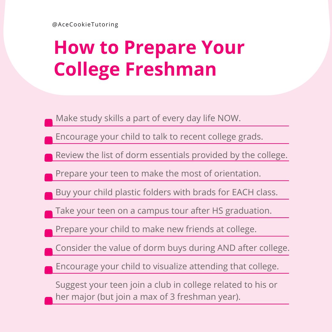 Attention #Mamas with recent high school #graduates (aka 𝗖𝗮𝗹𝗹𝗶𝗻𝗴 𝘁𝗵𝗲 𝗠𝗮𝗺𝗮𝘀 𝗼𝗳 𝘁𝗵𝗲 𝗖𝗹𝗮𝘀𝘀 𝗼𝗳 𝟮𝟬𝟮𝟯!)

The first day of #freshmanyear will be here SOON! But, there are MANY things you and your teen can do this summer to prepare for the first day.