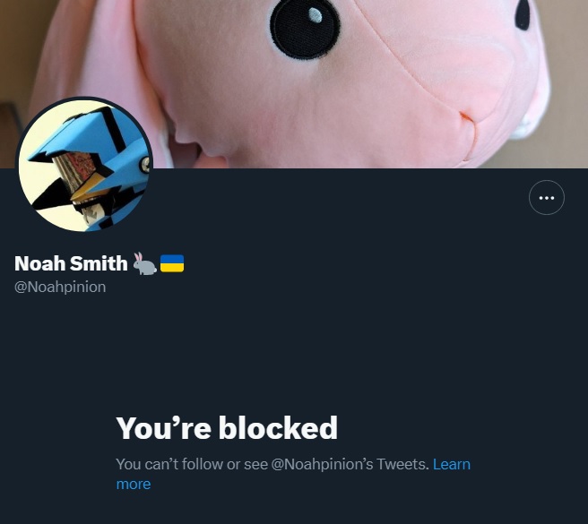 Noah Smith tweeted earlier today that he's against 'state-sanctioned racial discrimination,' so I replied with, 'Then why do you support affirmative action in public university admissions?'

His immediate response: