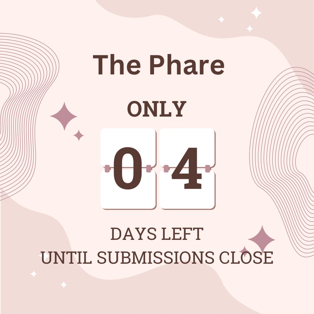 Submissions close 6pm 18th June. 

thephare.com/submit

#flashfiction #shortstories #creativenonfiction #SubmissionsWelcome #bequick